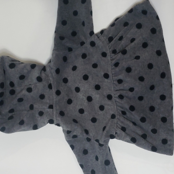 5/$30 CARTER'S Fleece Polka Dot Hooded Peplum Jacket - Picture 5 of 6